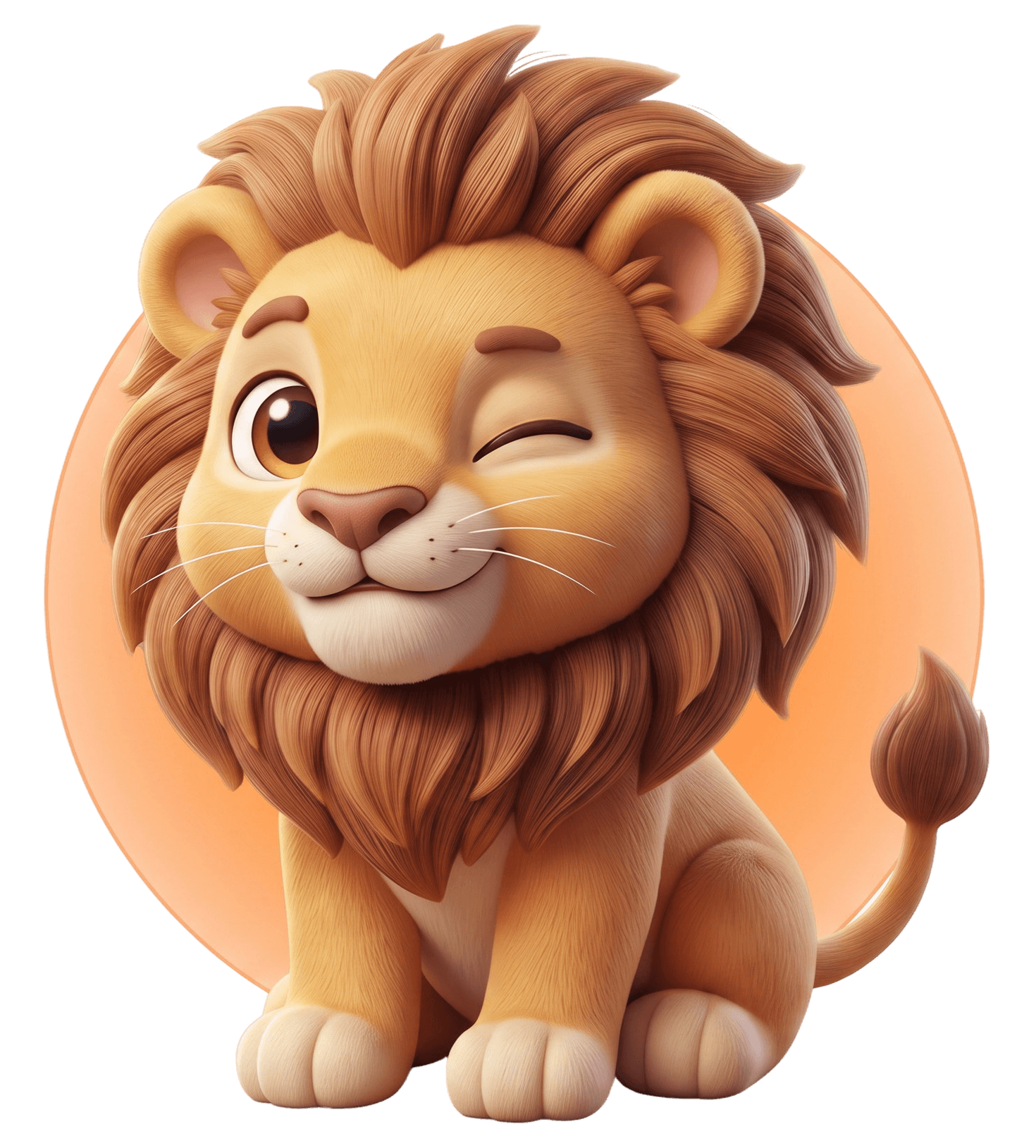 PapaDevApps friendly lion mascot